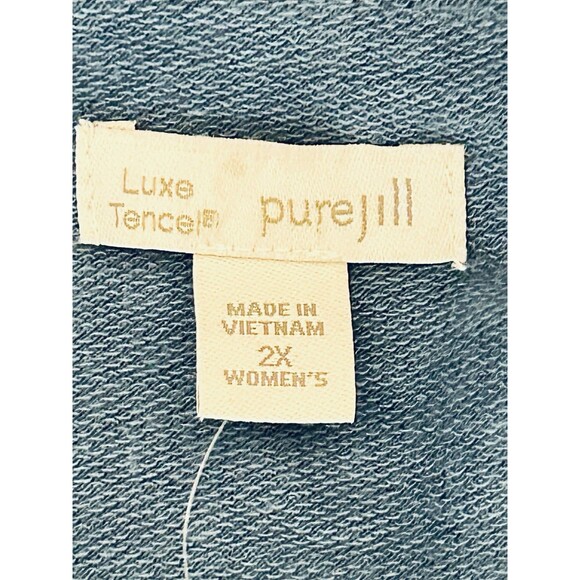 Pure Jill Womens 2X Blue Long Sleeve Soft Dress NWT - Picture 5 of 9